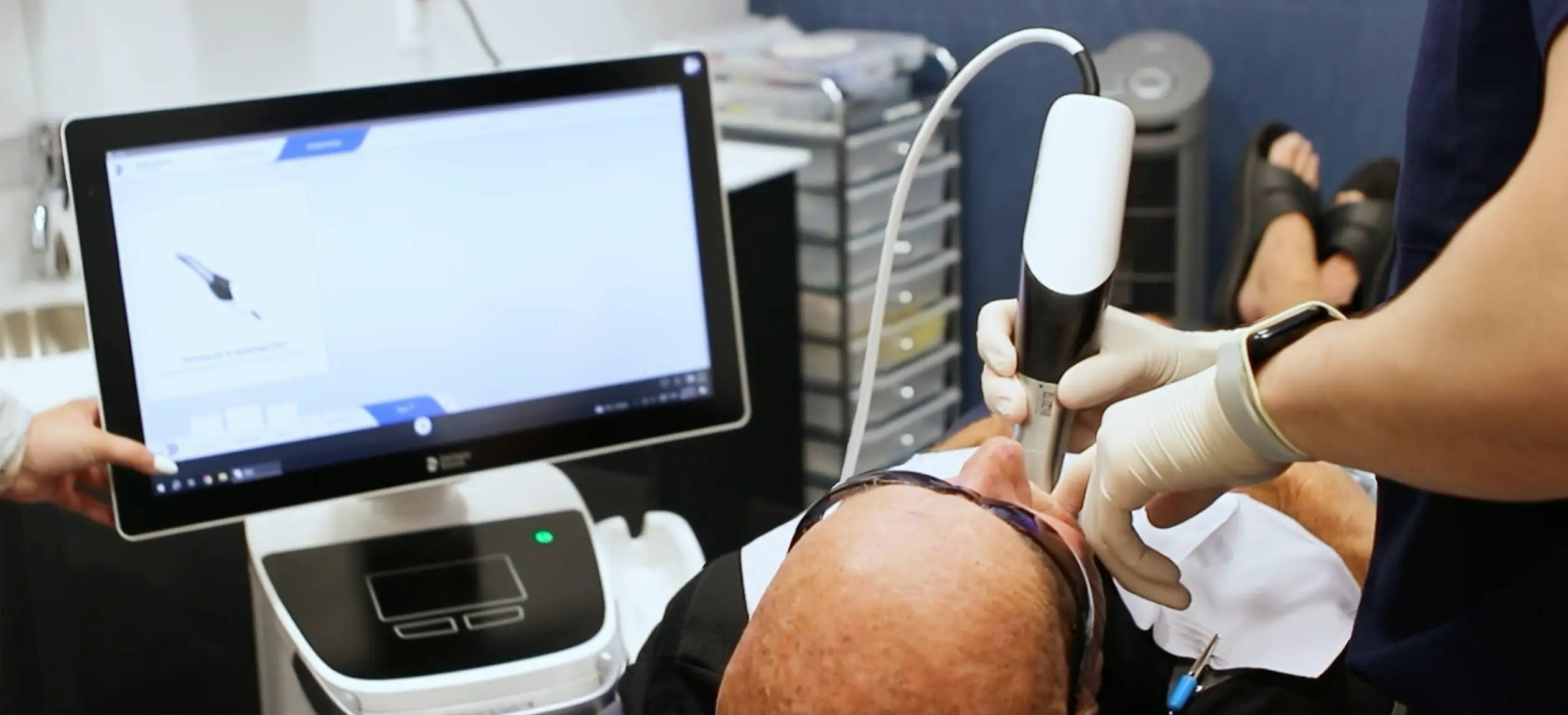 Scanning mouth in preparation for implant